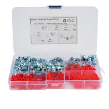 140Pcs/Set Bend Grease Nipple Straight Grease Fitting Accessories for Grease Fittings Caps Hydraulic Zerk Grease