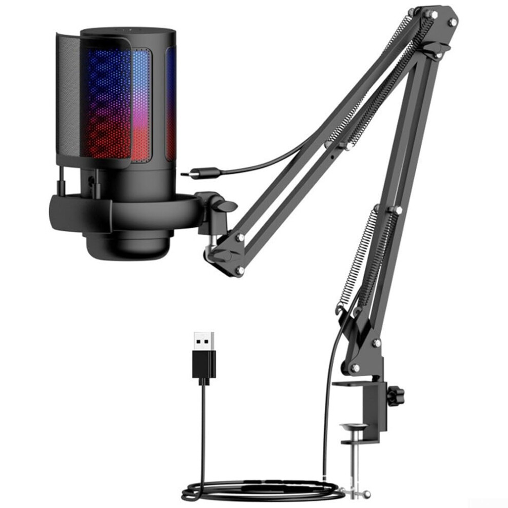 Noise Canceling Usb Microphone For Gamers And Streamers, Adjustable Sensitivity, Black 9426802994674