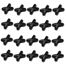 10Pcs Colorful X Shape Beads 2mm Hole Acrylic Spacers-Black