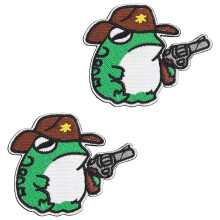 2Pcs Decorative Embroidery Appliques Animal Embroidered-M447
