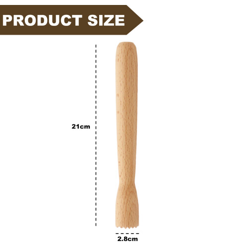Versatile Cocktail Muddler, Solid Wood Effortlessly Crushes Ingredients for Refreshing Drinks, Perfect Shape Ensures Comfortable Handling for Bartende 1