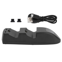 Dobbelt opladningsstation til PS4-controllere med LED-statuslys, hurtigopladningsdock, flere strømforsyningsenheder kompatibel med PS4Pro Slim