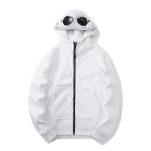 Felpa con cappuccio e cerniera casual da uomo, a maniche lunghe, nera, taglia S
