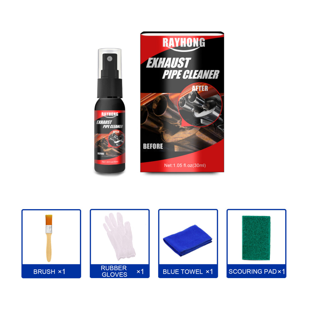 (30Ml Set) Automobile Exhaust Pipe Multifunctional Metal Anti-Rust Cleaner Exhaust Pipe Motorcycle Equipment Maintenance 6921940619173