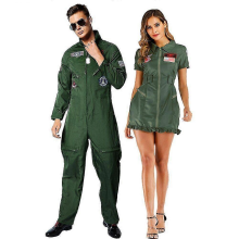2023 New Men's Pilot Suit 80s Uniform Adult Halloween CostumeMenXL
