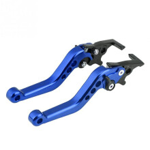 Motorcycle Brake Clutch Lever Set CNC Aluminum Adjustable Blue CorrosionResistant for Scooter
