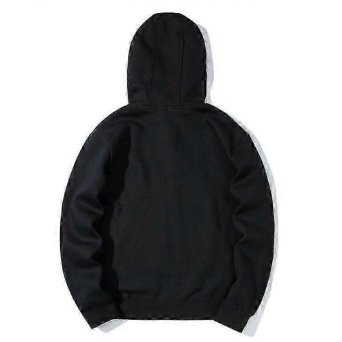 Felpa con cappuccio e cerniera casual da uomo, a maniche lunghe, nera, M 1
