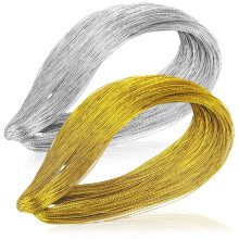 Aufhängeschnur mit Druckknöpfen für die Schmuckherstellung, farbenfrohe, metallische Stretchschnur, ideal für Dekorationen und