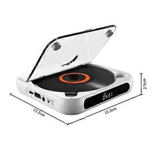 Rechargeable Compact CD Player Built-in HiFi Speakers Bluetooth CD Player LCD Screen CD PlayerPastel Green