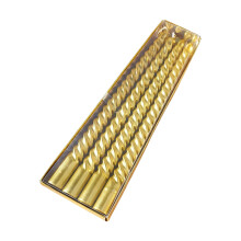 4pcs Tall Twist Candle Not Drip Formula Classical-Gold 25cm