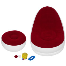 Chaises longues gonflables avec repose-pieds, fauteuils gonflables ergonomiques pour une utilisation intérieure et extérieure, chaises longues de