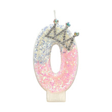 Anniversary Celebrations Supplies,Pink Crown Birthday Candle-0