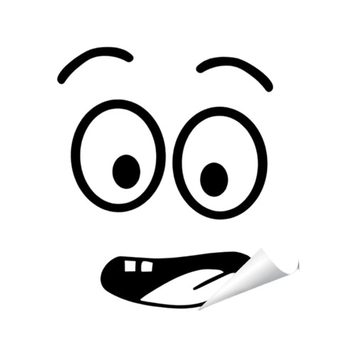 Adhesive Funny Cartoon Expression Sticker Waterproof-SCQ2201