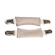 Universele antislip lederen schoenclips voor-gebroken wit1