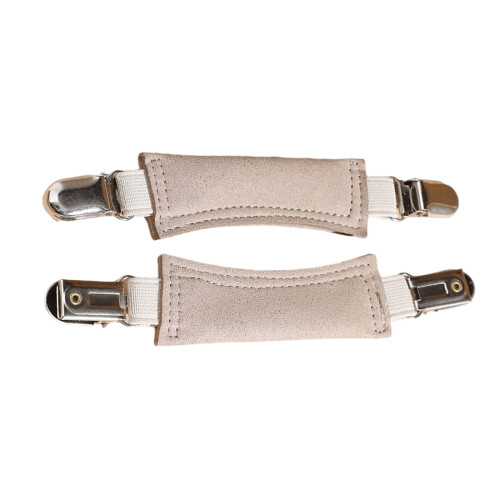 Universele antislip lederen schoenclips voor-gebroken wit1