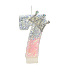 Anniversary Celebrations Supplies,Crown Birthday Candle for-7