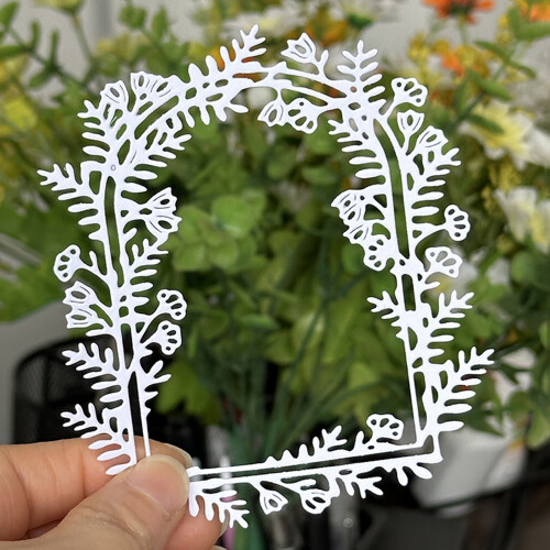 Leaf Frame gestanst stencils scrapbooking embossing papier 1
