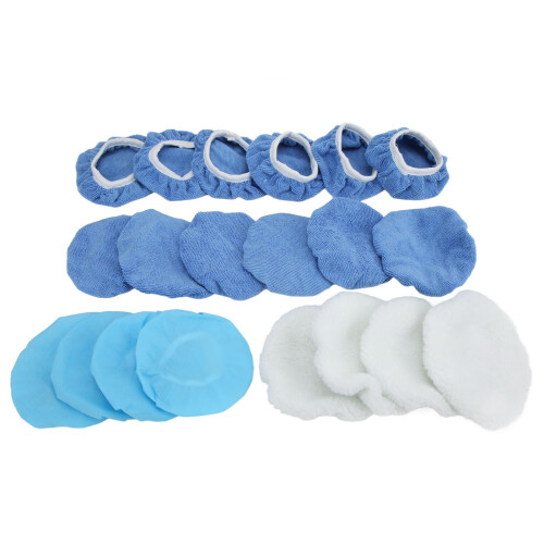 Boina de polimento de microfibra, almofada de polimento para carros, capa de polimento macia e reutilizável de 15 cm (6 polegadas) para remoção de 1