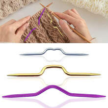 Aluminum Metal Knitting Needle, Straight Single Pointed Ergonomic Design, Smooth Durable Long-term Comfort For Knitting Enthusiasts And Beginners, Mix