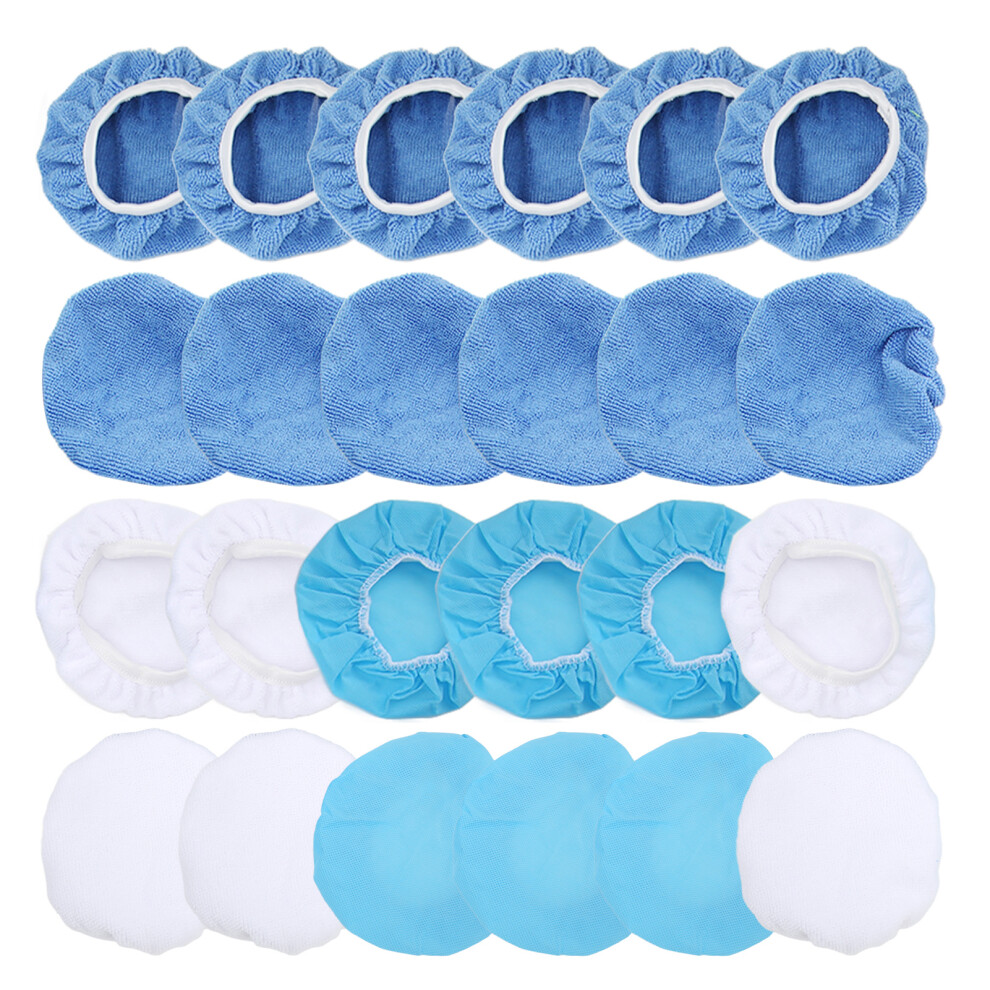 Buffing Pad 4 Automotive Polisher, Reusable Car Polishing Pad W/ Elastic Band High-Density Microfiber Nonwoven Fabric, Wide Application 4 Car Waxing 9139052811669
