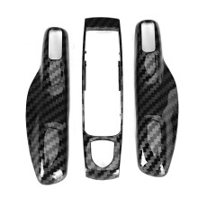 Coque de protection premium pour clé de voiture Porsche (4 modèles), matériau de haute qualité, style fibre de carbone, avec lames latérales,