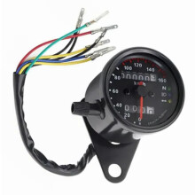 Cuentakilómetros y velocímetro para motocicletas con retroiluminación LED, ajuste universal, doble pantalla de cuentakilómetros, indicador de
