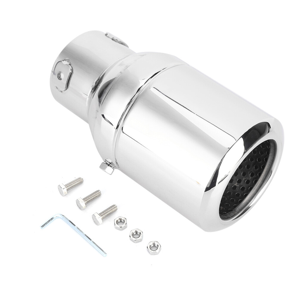 Stainless Steel Exhaust Pipe Tips Adjustable Inlet Exhaust Tips Universal Fit Corrosion Resistant High Durability Surface Polishing Process Car 9139052897601