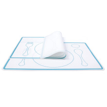 2 Set Silicone Montessori Placemat for Kids 12.6 x 9.1 Inches