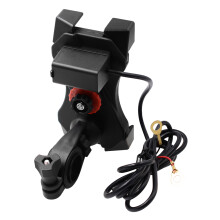 Soporte para teléfono de bicicleta con rotación de 360 grados, fácil instalación, puerto de carga USB, compatible con teléfonos de 3,5 a 6
