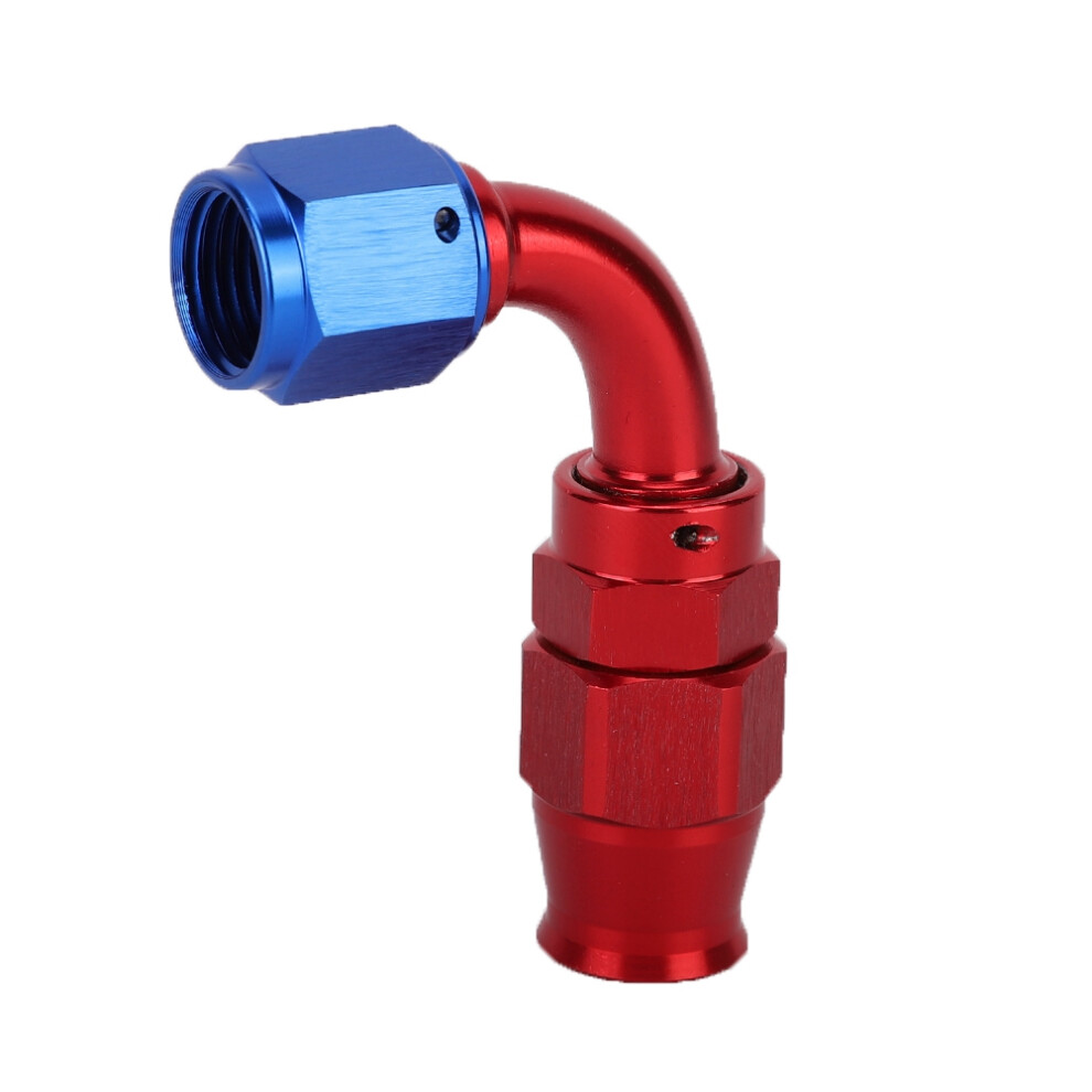 Fuel Oil Hose Fittings, Anodized Aluminum Fittings 4 Stainless Braided & Nylon Braided Hose, High Strength Durability W/ 360 Degree Swivel Design 9139052897762
