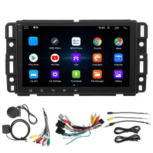 Autoradio met 8-inch touchscreen, Android Auto, compatibel met Chevy Silverado, GMC Sierra en Buick Enclave, Android 13-systeem, Bluetooth, navigatie
