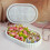 Moule de plateau ovale réutilisable avec bords de fleurs pour la 5