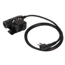 Taktický adaptér pre headset, vysoko kompatibilný s rádiami Motorola Spirit, dvojkolíkový konektor, hlučné prostredie, vylepšená sluchová