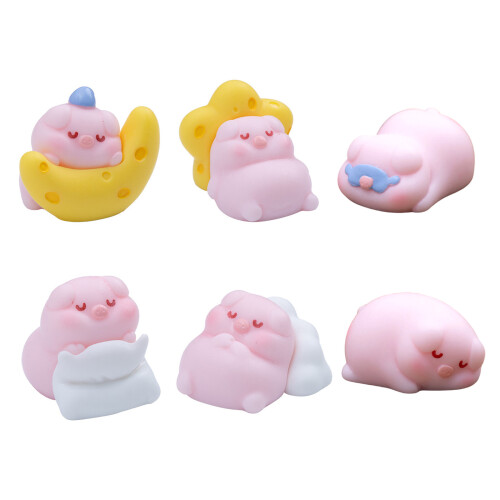 Mini cochons en résine en vrac, ensemble de petits cochons pour