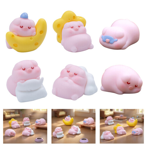 Mini cochons en résine en vrac, ensemble de petits cochons pour 1