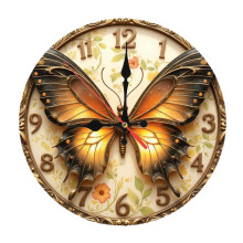 Mouvement silencieux horloge murale-Papillon de 10 pouces