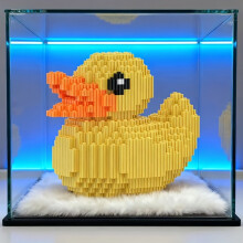 (Yellow Duck) Building Block Set with Interlocking Bricks - Cute Yellow Duck - STEM Learning Toy - DIY Assembly Kit & s, Creative Play