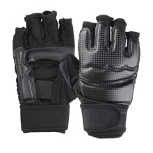 RDX MMA training boxing gloves, lightweight, shockabsorbing, adjustable wrist strap, black