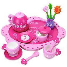 (As show, One size) Pink Blossoms Tea Set for Two