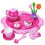 (As show, One size) Pink Blossoms Tea Set for Two 1
