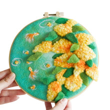 Beginner Florals Needle Felting Set With Linen And Storage-W440