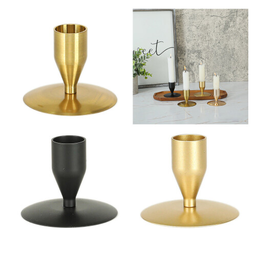 Iron Candlestick Holders Taper Candle Holders Decorative-Black 2
