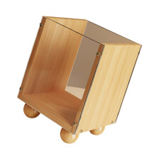 Elegant Wood Makeup Brush Organizers Bathroom Countertop-2
