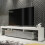TV Unit 200cm Nova - White & Grey Gloss Doors 1