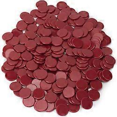 (As show, One size) Solid Red Bingo Chips, 300-pack