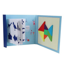 (As show, One size) Wooden Magnetic 3D Puzzle Jigsaw Board Games Educational Toy Gift for Children