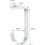 4 Pack Flat Hook Accessory for Garage Ceiling Rack Wall Shelving in White 2