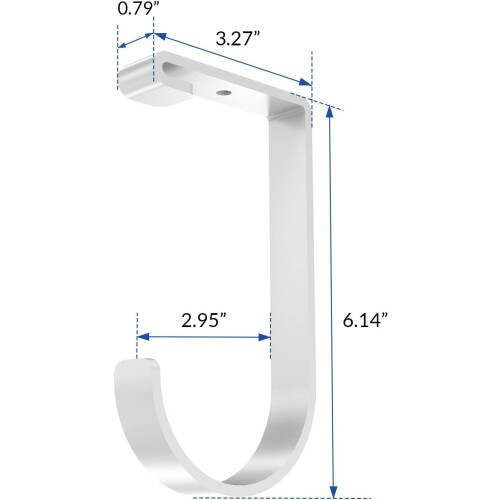 4 Pack Flat Hook Accessory for Garage Ceiling Rack Wall Shelving in White 1