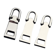 Multiple Size Metal Zippers Pulls Set Of 3 Sturdy Alloy-silver