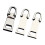 Multiple Size Metal Zippers Pulls Set Of 3 Sturdy Alloy-silver 1